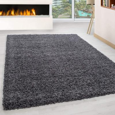 The Range RUGS SOFT PLAIN Thick 5CM PILE ANITSKID LARGE AREA RUGS (DARK GREY, 120X170CM) - Dark grey