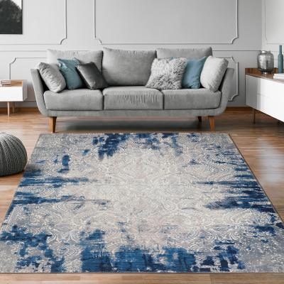 The Range Flatweave Boston Ombre Chenille Rug - Blue and Grey / 160x230cm