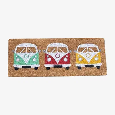 The Range Coir Insert Mat for Outdoor  - Brown,White,Red,Yellow,Green