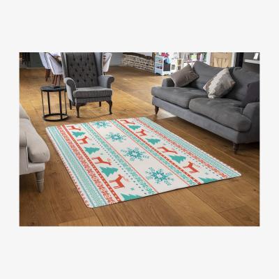 The Range Christmas Traditional Knitted Style Rug - blue / 230cm