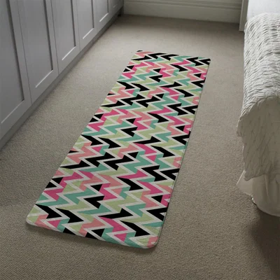 The Range Summer Hipster Boho Chic Runner Rug - Green