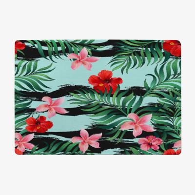The Range Red  Pink Tropical Plants Rug - Green / 150cm