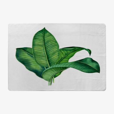 The Range Bunched Leaves Rug - Green / 110cm
