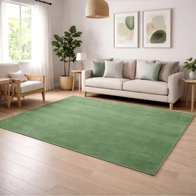 The Range Milano Plain Rug - Sage / 230cm