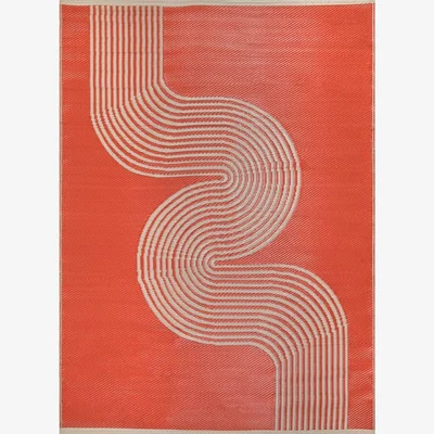 The Range Urban Collection Wave Outdoor Rug - Terra / 90cm