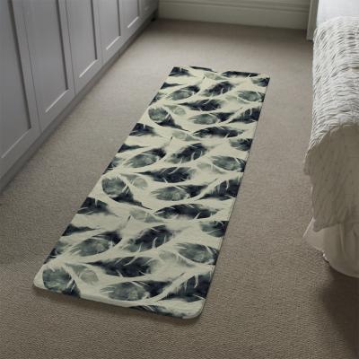 The Range Feathers Fantastic Birds  Seamless Pattern Runner Rug - Green