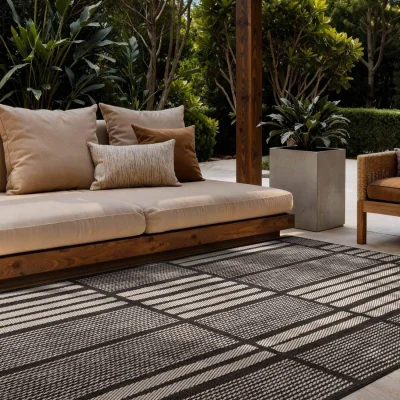 The Range Allington Flatweave Rug - Black