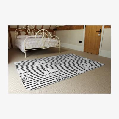 The Range Sailboats Designer Rug - Black / 230cm