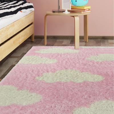 The Range Kids Pink Cloud Shaggy Bedroom Rug - Brae - Pink