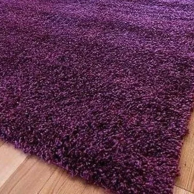 The Range Soft Plain Thick Pile Large Small Area Rug - Purple