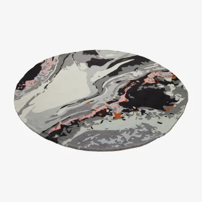 The Range Bosie Moyo Round Rug - Multicolour