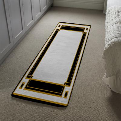 The Range Art Deco Black  Gold Runner Rug - Gold