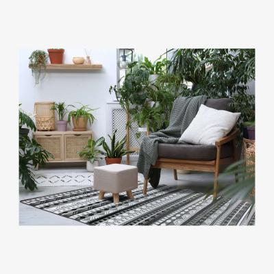 The Range Plastic Outdoor Rug Verna Black Grey - Navy White