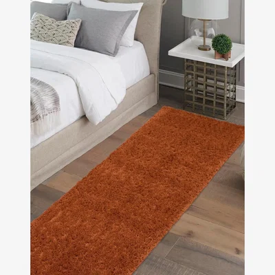 The Range Super Soft Cosy Terrra Area Rug - Terracotta / 60x200cm