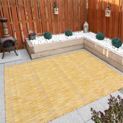 The Range Sunshine Yellow Durable Soft Plastic Mottled Flatweave Indoor Outdoor Area Rug - Yellow / 170 x 120cm