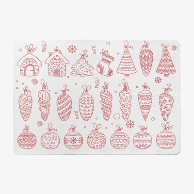 The Range Winter Toys Style Rug - red / 230cm