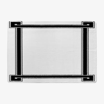 The Range Greek Frame Rug - Black / 110cm