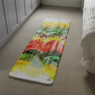 The Range Vanishing Point Runner Rug - Yellow