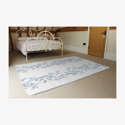 The Range Decorative Swirls And Flowers Designer Rug - Blue / 230cm