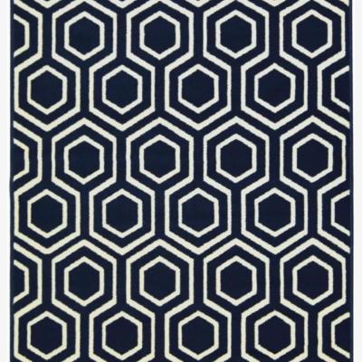 The Range Maestro Collection Honeycomb Design in Navy  3035 X011 - Blue / 120cm