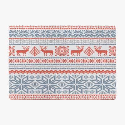 The Range Christmas Background With Deer Style Rug - red / 230cm