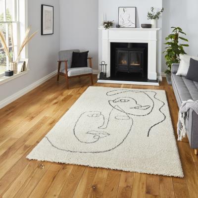 The Range Royal Nomadic A175 CreamGrey Rug - Cream/Grey / 230cm