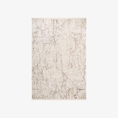 The Range Beige Abstract Fringed Rug - Beige / 290cm