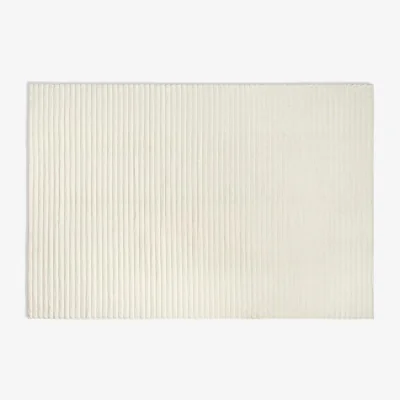 The Range OHS Faux Fur Ribbed Rug - Cream / 120X170