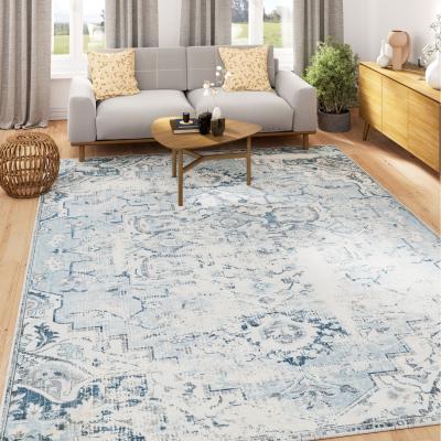 The Range Pastel Blue Washable Area Rug - Light Blue / 280cm