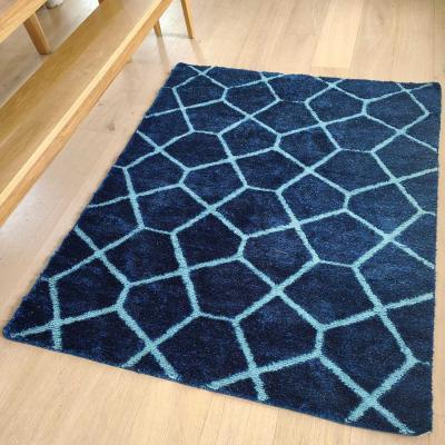 The Range Navy Blue Washable, Non Slip and Anti Shedding Shaggy Mat - Smart - Navy / 6kg
