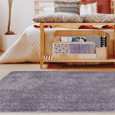 The Range Lilac Purple Super Soft Warm 30mm Shaggy Rug - Brae - Purple / 290cm