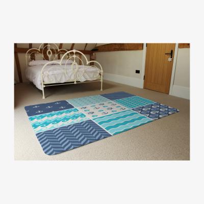 The Range Nautical Tiles Rug - Blue / 230cm