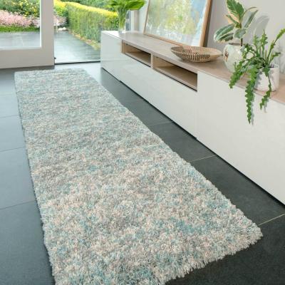 The Range Duck Egg Blue Grey Mottled Shaggy Area Rug - Duck Egg  / 240 x 60cm