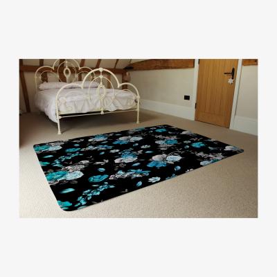 The Range Blue Roses Rug - Blue / 230cm