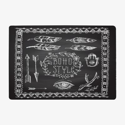 The Range Boho Style Motivating Phrase Rug - Black / 230cm