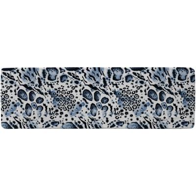 The Range Blue Leopard Print Runner Rug - Blue