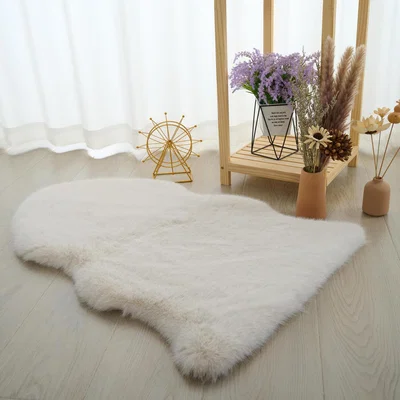 The Range Luxury Faux Fox Fur Rug - Cloud