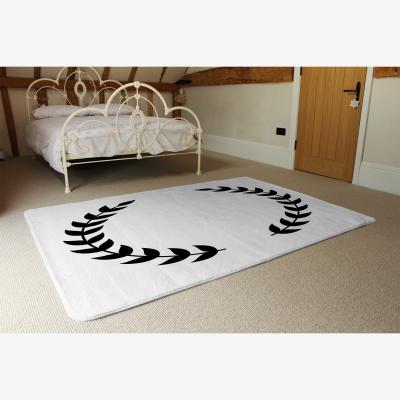 The Range Olive Branches Rug - Black / 230cm
