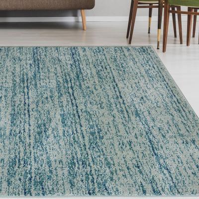 The Range Blue Wool Look Scandi Striped Rug - Perth - Blue