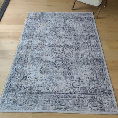 The Range Timeless Vintage Grey Non Slip Oriental Living Room Rug - Bae - Grey / 80cm