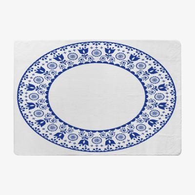 The Range Folk Art Designer Rug - Blue / 200cm
