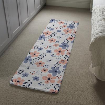 The Range Pink  Blue Flowers Runner Rug - Pink