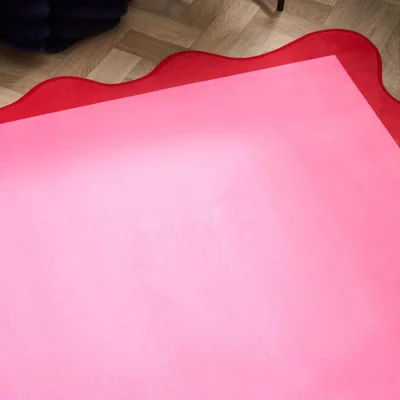 The Range OHS Scallop Edge Rug - Pink/Red / 120X170