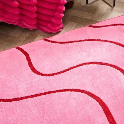 The Range OHS Tufted Contour Rug - Pink/Red / 150cm
