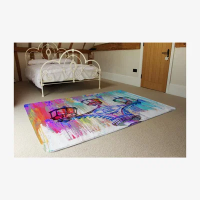 The Range Big Ben Street Lamps Rug - Blue / 230cm