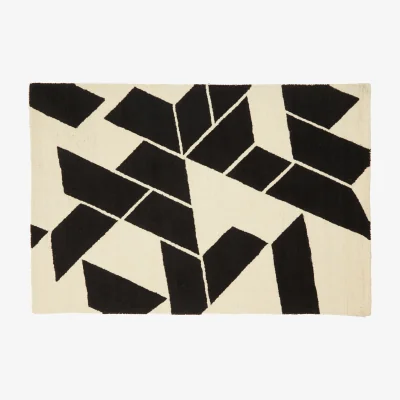 The Range Bosie Milana Small Black and White Geometric Rug - Black & White