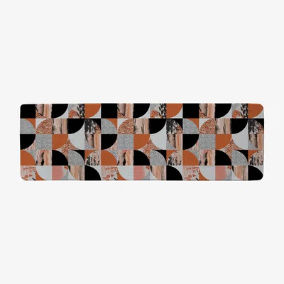The Range Geometric Circles In Autumn Colours Runner Rug - Orange