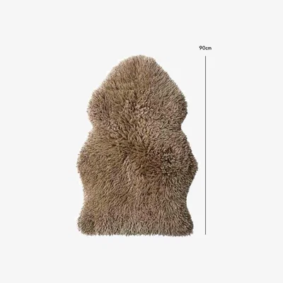 Rockett St George Curly Sheepskin Rug In Butterscotch