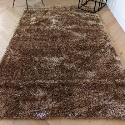The Range Shimmering Latte Shaggy Rug - Latte / 80cm / 40mm