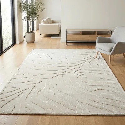 The Range Raffles Boutique Rug - Cream / 160cm